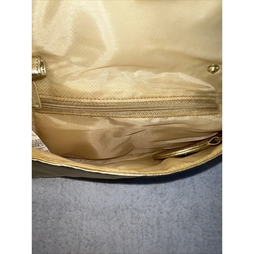 Festive / Party Bag & Purse VTG Tote Bag 2PC Set Gold Metallic Sequins‎ NWOT NEW